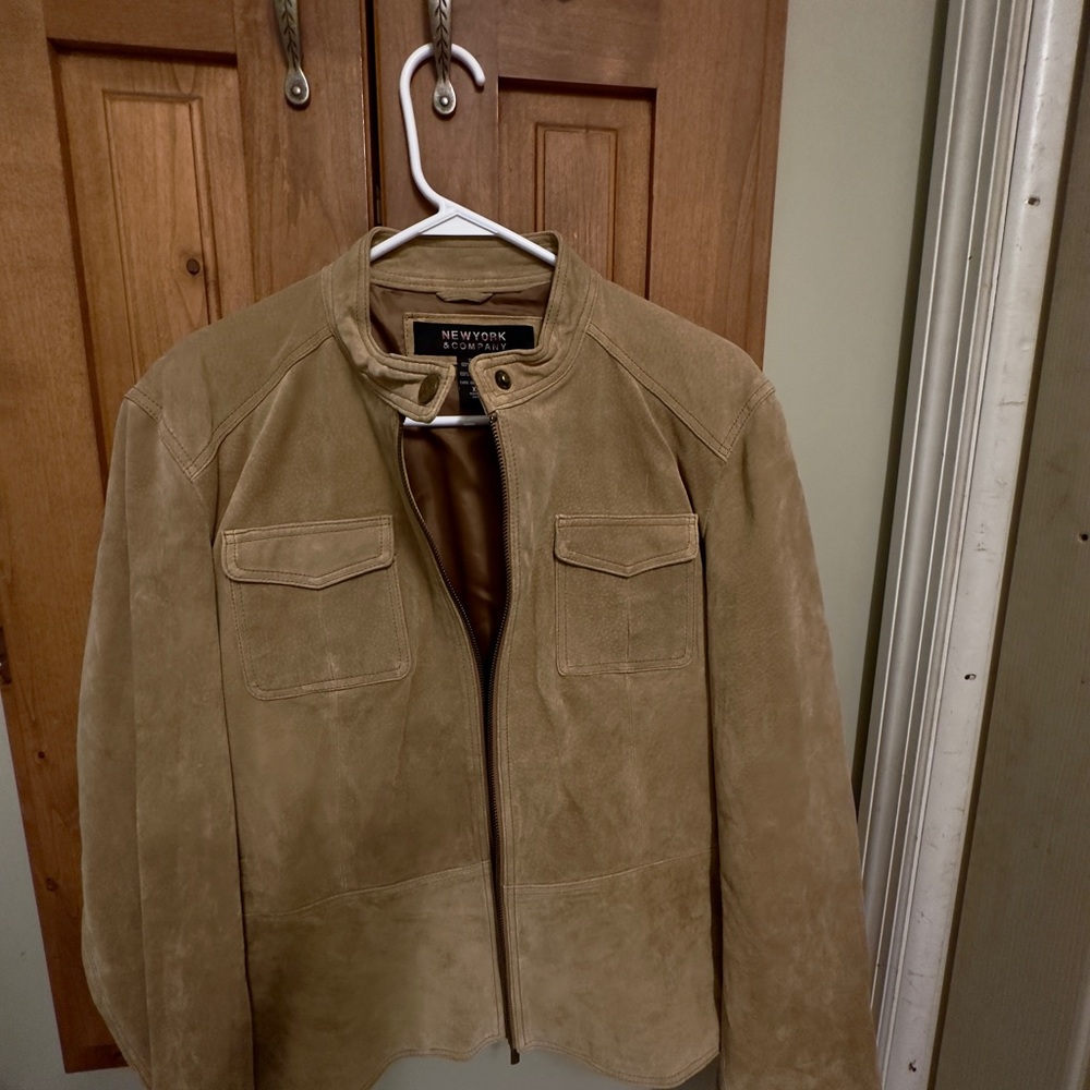 New York & Company Camel Leather Jacket
